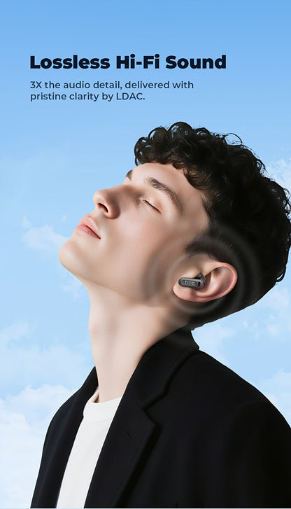 HTC NE20 AI Wireless Translation Earbuds, Supports 134 Languages, HD LED Display & High-Fidelity Sound Quality. Suitable for Office, Exercise, Learning & Voice Calls – Built-in