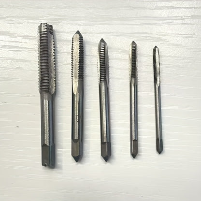 5pcs Stainless Steel Tap and Die Set with Chrome-Plated Wrench - Precision Thread Cutting Tools for Metalworking and Gear Repair, Ideal for Projects, Metalworking Tools|Sleek Metallic Finish|Durable Construction, Metalworking