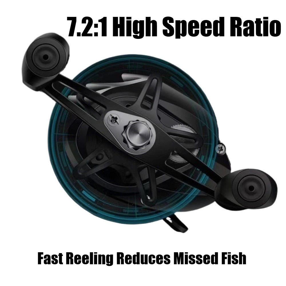 Black Fishing Rod Set - Carbon Fiber Rod and Aluminum Alloy Fishing Reel Combo - 64.96/ 70.86 Inches - 7.2:1 Speed Ratio - Fast Fish Retrieval - Super Strong Braking Force - A Great Gift for Outdoor Fishing Enthusiasts, Light