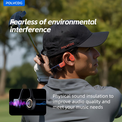 POLVCDG Audio new upgrade sound sense 2.0 X16 wireless bone conduction headset, professional sweat and, clear talk with microphone, magnetic charging port long life, large memory wireless/MP3 dual-mode one-click switch, suita
