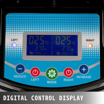 1300W Mug Heat Press Machine | 110V Black Sublimation Heat Press for Transferring Pictures on 11oz Mugs, Glasses, and Cups with Digital Control Display