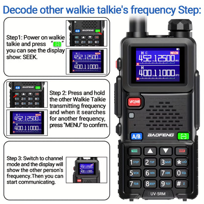 Baofeng UV-5RM Long Range Walkie Talkie, 10W High Power, Dual Band (UHF/VHF), 6-Band FM Radio, Rechargeable Battery, Clear Communication Up To 10 Miles, Compact & Durable Design Portable Radio, Sturdy Build, Intercom System,