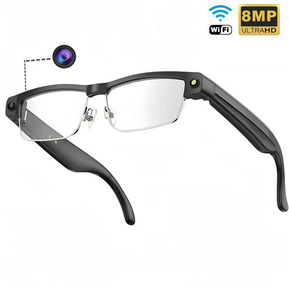 AI Smart Glasses, Equipped With An 8-megapixel Camera, 1080P High-definition Video Recording, Wireless Connection And Wi-Fi Transmission, AI Chat And ChatGPT Model - Wireless Call Music Playback, Real-time Translation Device,