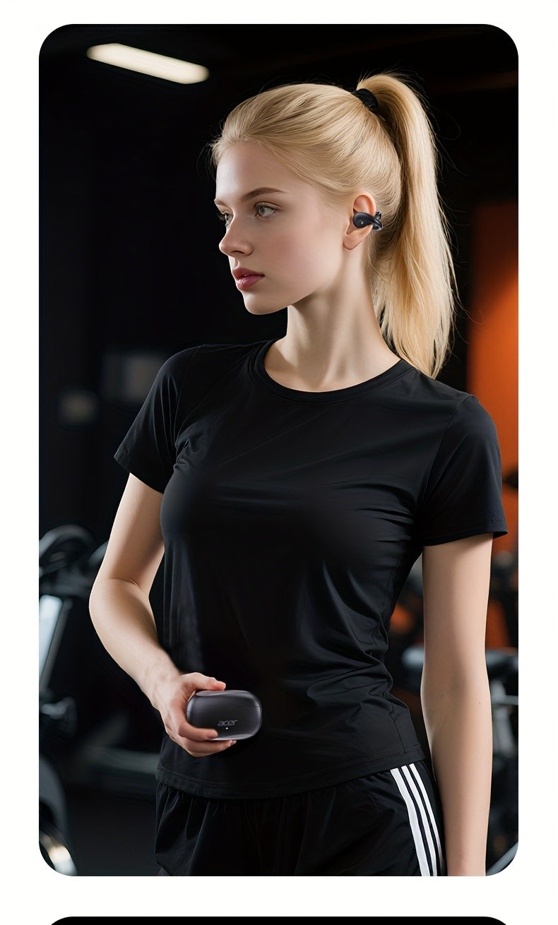 [Acer 2025 New Model]Acer OHR555 TWS Wireless Earphones, Shocking Bass, Call Noise Reduction, Ultra Long Standby, Low-latency Gaming, All-day Comfort, Lightweight Touch, Stylish Appearance, Study/Business/Travel/Sports/Music,