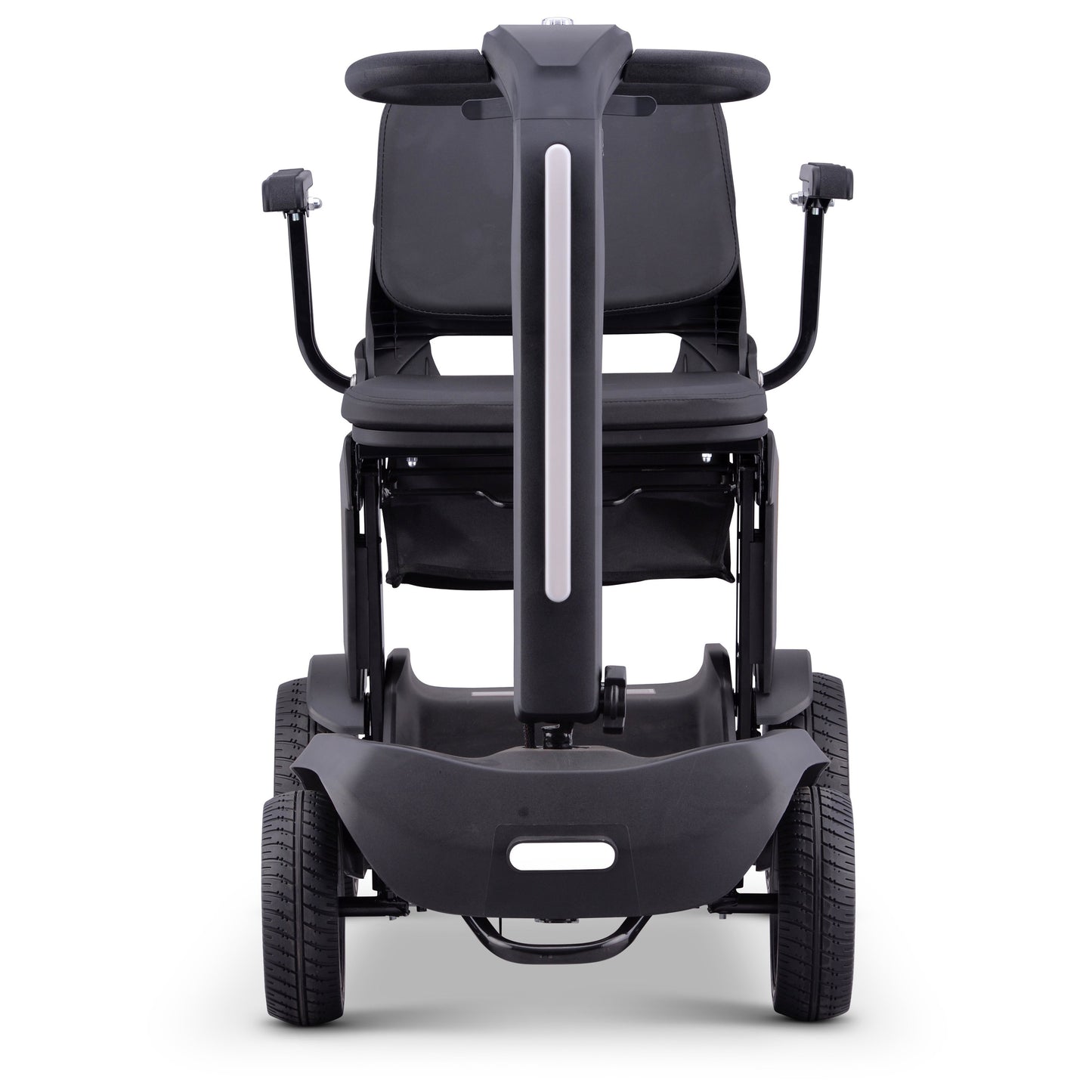 Foldable Mobility Scooter for Adults & Senior, 4 Wheels Powered Device for Travel, Lightweight and Portable, with LED Strip Light, Storage Bag, Charger Included, No Assemble Required