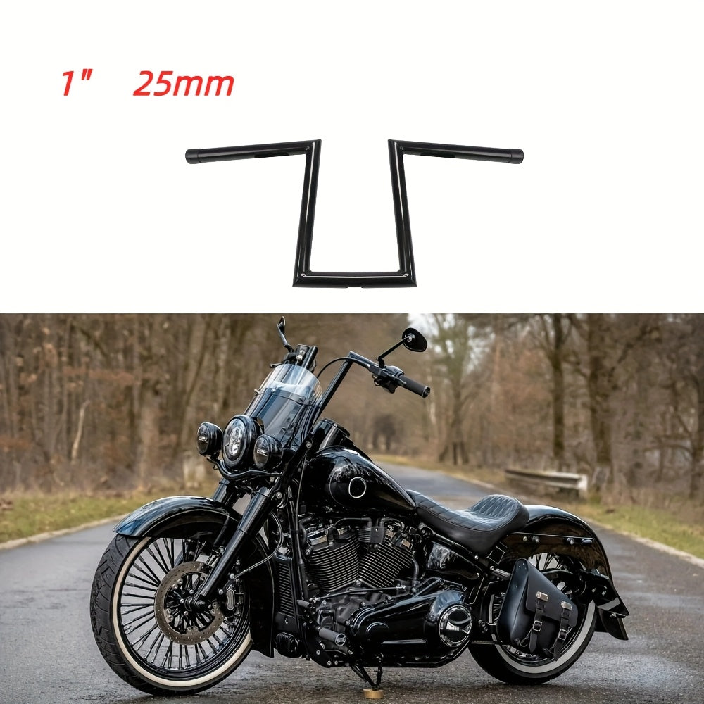 [Sportster Handlebars] Drag 10-1/2" Rise 1" Ape Hanger Z-Bar Handlebar  Sportster XL Dyna, Motorcycle Handlebars, Motorcycle Handlebars Straight, High Rise Handlebars For Motorcycle