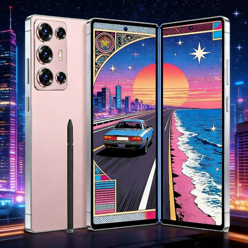 2026 New S25 Intelligent Android Phone | 6.8-inch/3.5-inch, 5G Unlocked Large Screen, Dual 13MP+48MP Camera, USB Type-C Charging, Dual SIM Slots, Includes Stylus, Headphones, Data Cable, Phone Case, Screen Protector | Ideal f