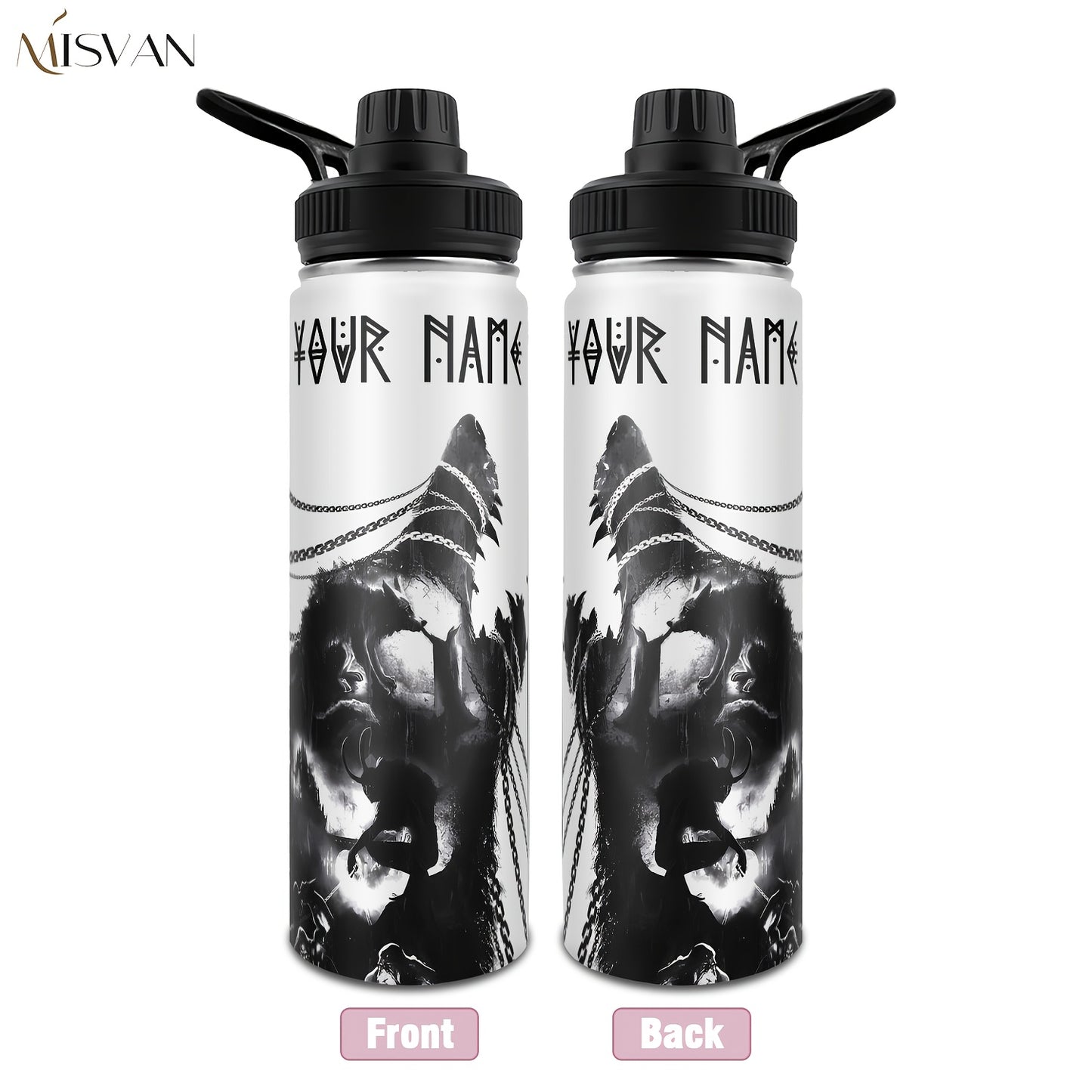 [Custom] 1pc, Beautiful and Personalized Print. 20oz, 22oz, 40oz Steel Insulated Bottle Cups with Lids. Drinkware for Summer and Winter. Outdoor Travel Sports Accessories. The Best Gift for Mother's Day, Father's Day, Other F