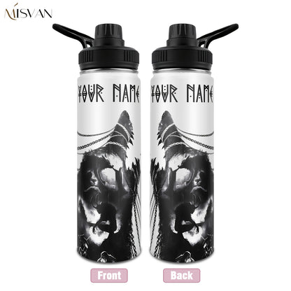 [Custom] 1pc, Beautiful and Personalized Print. 20oz, 22oz, 40oz Steel Insulated Bottle Cups with Lids. Drinkware for Summer and Winter. Outdoor Travel Sports Accessories. The Best Gift for Mother's Day, Father's Day, Other F