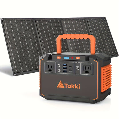 350W/150W Peak Solar Generator Portable Power Station with 60W/40W/30W/21W Solar Panels Included, 240Wh/111Wh/88.8Wh Solar Power Bank AC DC USB Ports for Camping Tents, Emergency Outdoor Home Use, CPAP, Fans, Laptops, Emergen