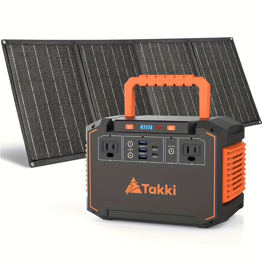 350W/150W Peak Solar Generator Portable Power Station with 60W/40W/30W/21W Solar Panels Included, 240Wh/111Wh/88.8Wh Solar Power Bank AC DC USB Ports for Camping Tents, Emergency Outdoor Home Use, CPAP, Fans, Laptops, Emergen
