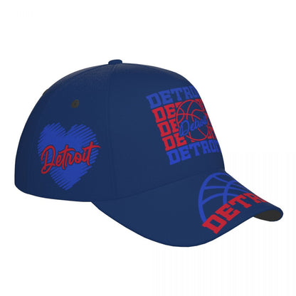 Detroit Baseketball  Cap Adjustable City Print Snapback Hat Game Day