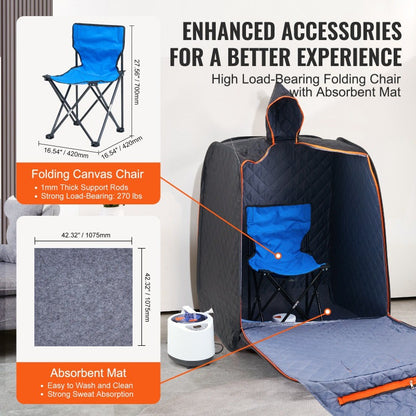 Join the Craze Portable Steam Sauna Tent 1200W Personal Spa Loss Weight Detox Therapy Last Few Left