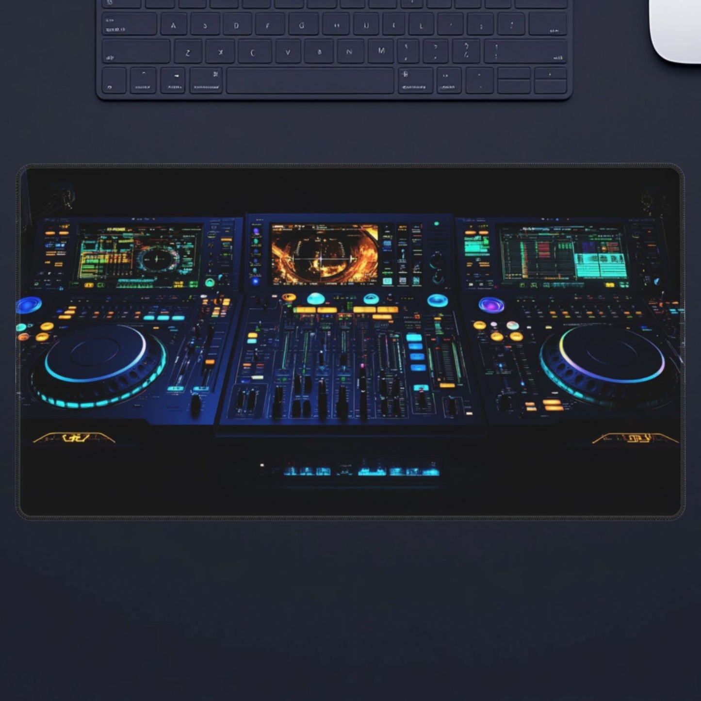 1pc Pioneer DJ DDJ-1000 DJ Controller Mouse Pad - Professional DJ Setup with Glowing Buttons & Screen, Non-Slip Rubber Base, Washable Surface - Compatible with DDJ-1000 Mixer for Home Studios, Clubs, Live Performances - DJ Eq