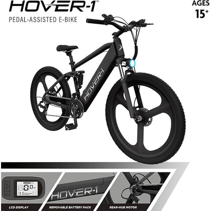 Hover-1 Instinct Electric Bike with 350W Motor, 18 mph Max Speed, 26” Tires, and 40 Miles of Range E Bike for Adults & Teens