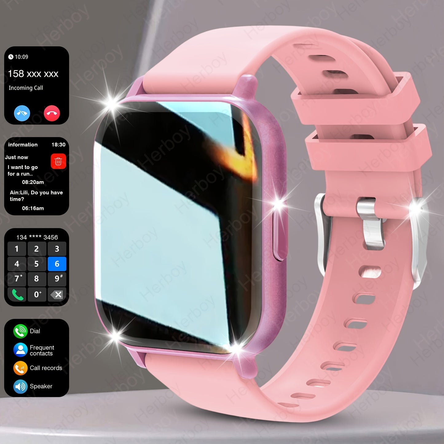 High Definition Full Touch Smartwatch, Suitable for Both Men and Women - Wireless Calling/Text Messaging/Multiple Exercise Modes/Remote Camera Control/Fitness Recording, for iPhone/Android, Modern Style, Perfect Gift for Men/
