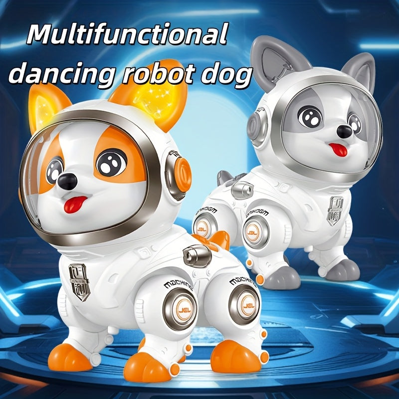 Interactive Robot Dog Toy - Automatic Obstacle Detection, Astronaut Helmet Shape, Expressive Eyes And Tongue, Durable ABS Material, Moves Like A Real Pet - Perfect Gift for Children's Birthdays, Halloween, Or Christmas, Fun L