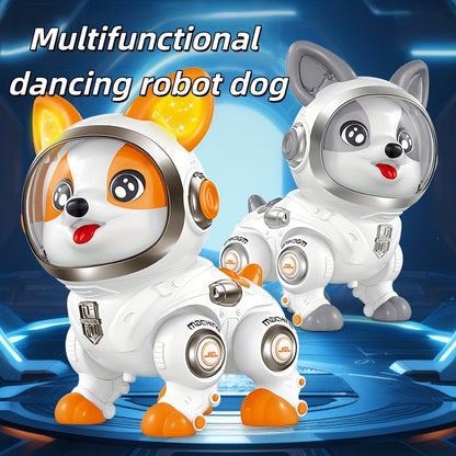 Interactive Robot Dog Toy - Automatic Obstacle Detection, Astronaut Helmet Shape, Expressive Eyes And Tongue, Durable ABS Material, Moves Like A Real Pet - Perfect Gift for Children's Birthdays, Halloween, Or Christmas, Fun L