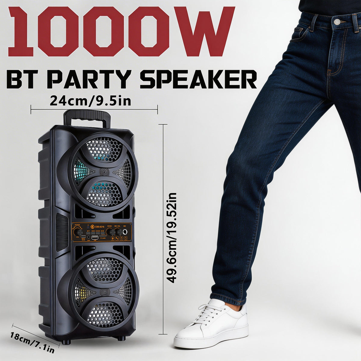 Wireless Speaker, Bluetooth, Dual Pairing, 2400mAh Battery, Subwoofer and Stereo, USB-C Charging, Suitable for Smartphones/tablets, Home/office/party Use, Wireless Ribbon Speaker, Home Audio, Stylish Audio, Premium Finish, Id