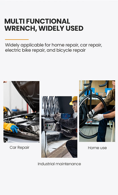 AIRAJ Multi-functional Socket Wrench Head 360 Degree Rotation Automatic Locking Hardness High Torque High Not Slip Gear Applicable Scope Is Wide, Can Be Used for Maintenance, Car Maintenance, Bicycle Maintenance, Bicycle Repa