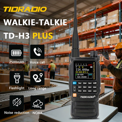 TIDRADIO H3 PLUS | Ham Radio Multi-Band Two-Way Radios with AM/ FM & Wireless Headset Compatibility | 5000km Long Range Walkie Talkies for Camping & Emergency