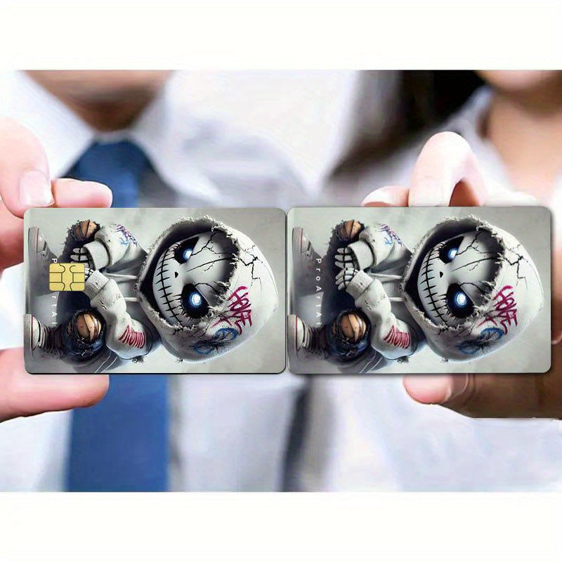 A Set of 1 Item Featuring 2 Styles And Another Set with 4 Styles of Thick Matte Credit Card Decorative Stickers. Suitable for Credit Cards, Bank Cards, Bus Cards, And Removable Self-Adhesive Decorative Stickers.