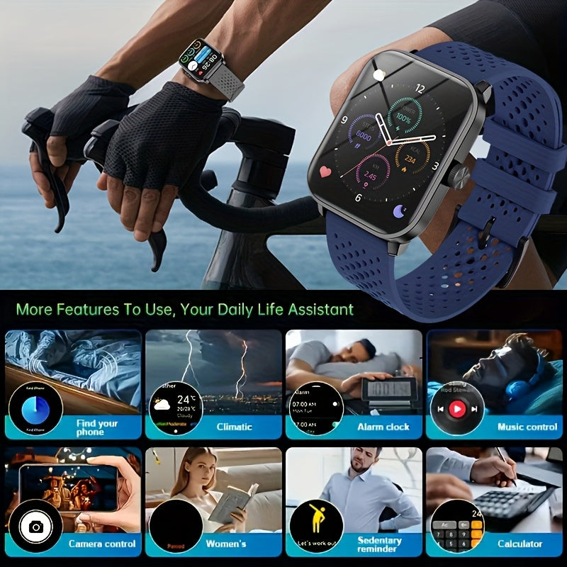 GPS Smart Watch for Men & Women - Outdoor Sports Watch with Wireless HD Calling, Sleep Monitor, Music Control, Fitness Tracker, Compatible with iPhone & Android, Usb Rechargeable, Ideal Christmas Gift For Boyfriend