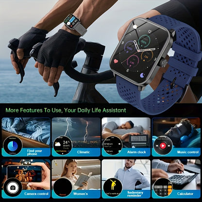 GPS Smart Watch for Men & Women - Outdoor Sports Watch with Wireless HD Calling, Sleep Monitor, Music Control, Fitness Tracker, Compatible with iPhone & Android, Usb Rechargeable, Ideal Christmas Gift For Boyfriend