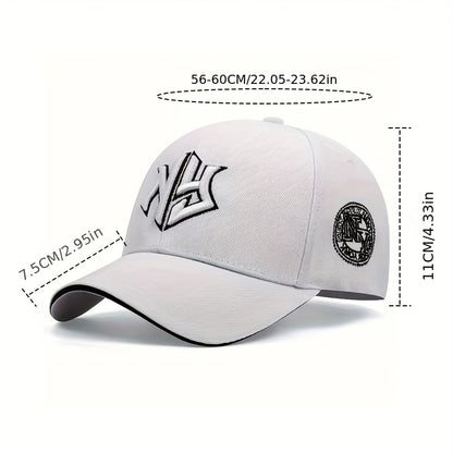2pcs Embroidered Baseball Cap, Spring Autumn Sports Duckbill Cap, Couple's Baseball Cap, Men's And Women's Fashion Cover, Truck Driver Hat, Fisherman's Hat, Casual Headwear, Seasonal Fashion Accessory, Fashionable Fisherman C