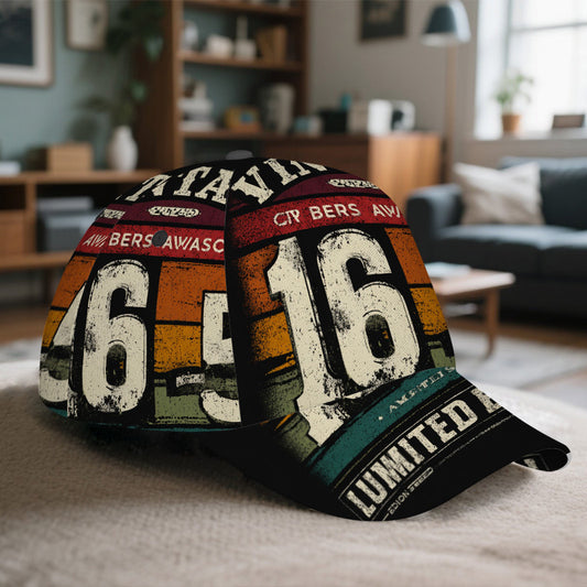 1pc Vintage 1965 Badge Print Baseball Cap - Retro 2D Badge Full-Body Polyester Hat with Bold 1965 Design, Durable Comfortable Streetwear Accessory Suitable for Sports, Outdoor & Themed Events