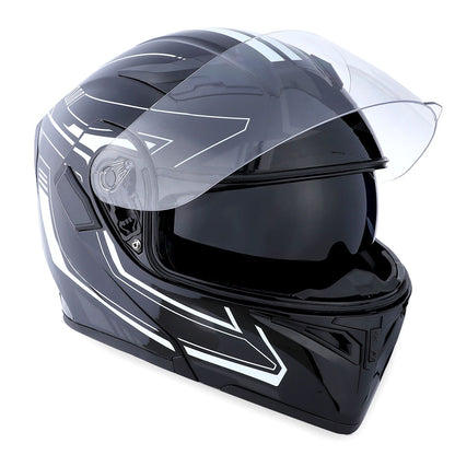 MOTORCYCLE MODULAR FULL FACE HELMET FLIP UP DUAL VISOR HELMET