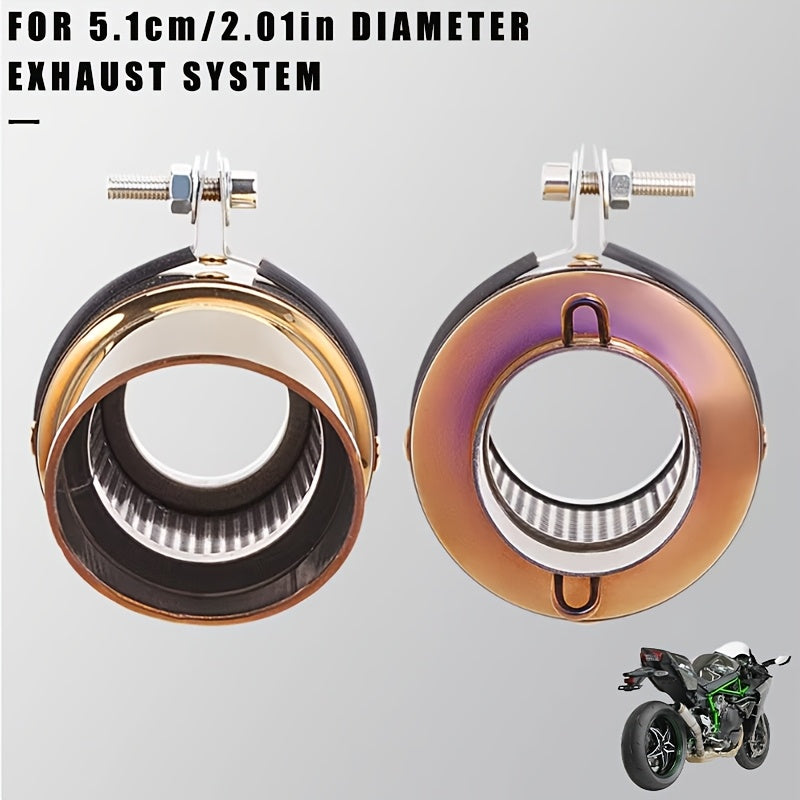 Universal 51mm caliber motorcycle exhaust tailpipe for Honda for Kawasaki and other motorcycles, made of stainless steel material with high performance and high temperature resistance. Motorcycle parts and accessories