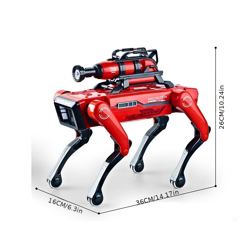 [Smart Robot Dog] New Multifunctional Robot Dog, Firefighter/SWAT Model with Water Spray & Soft Bullet Launcher, Multiple Language Instructions, Bionic Mechanical Arm, Singing and Dancing, Handshake Greeting, Remote Control T