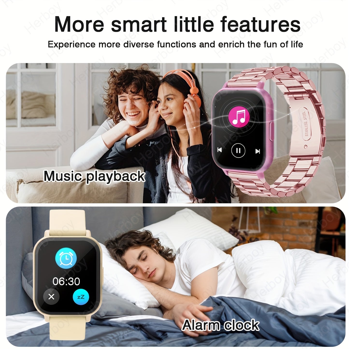 High Definition Full Touch Smartwatch, Suitable for Both Men and Women - Wireless Calling/Text Messaging/Multiple Exercise Modes/Remote Camera Control/Fitness Recording, for iPhone/Android, Modern Style, Perfect Gift for Men/