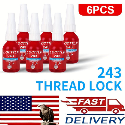 Thread Lock, 1.69oz Medium And 1.69oz Strong Strength Threadlocker For Locking Nuts, Bolts, Fasteners And Metals, Thread Locker Sealant To Prevent Loosening & Corrosion (Removable + Permanent) NO. 272/ 243