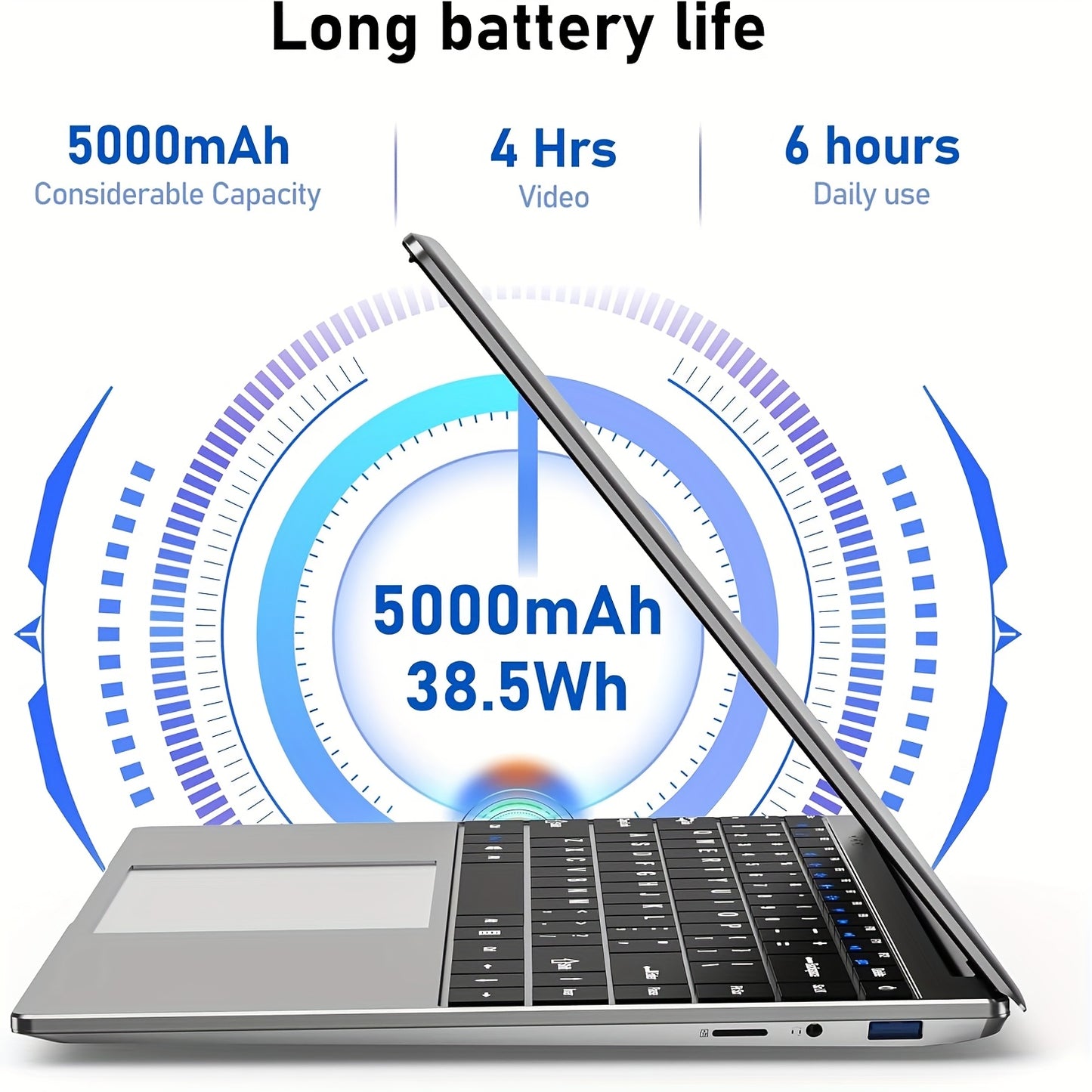 FUNYET Laptop Computer, Gaming Laptops 2026, Lap Top PC , 8GB/16GB RAM 256GB/512GB/1TB SSD, N5095 Processor(up to 2.9 GHz), FHD 1920 x 1080