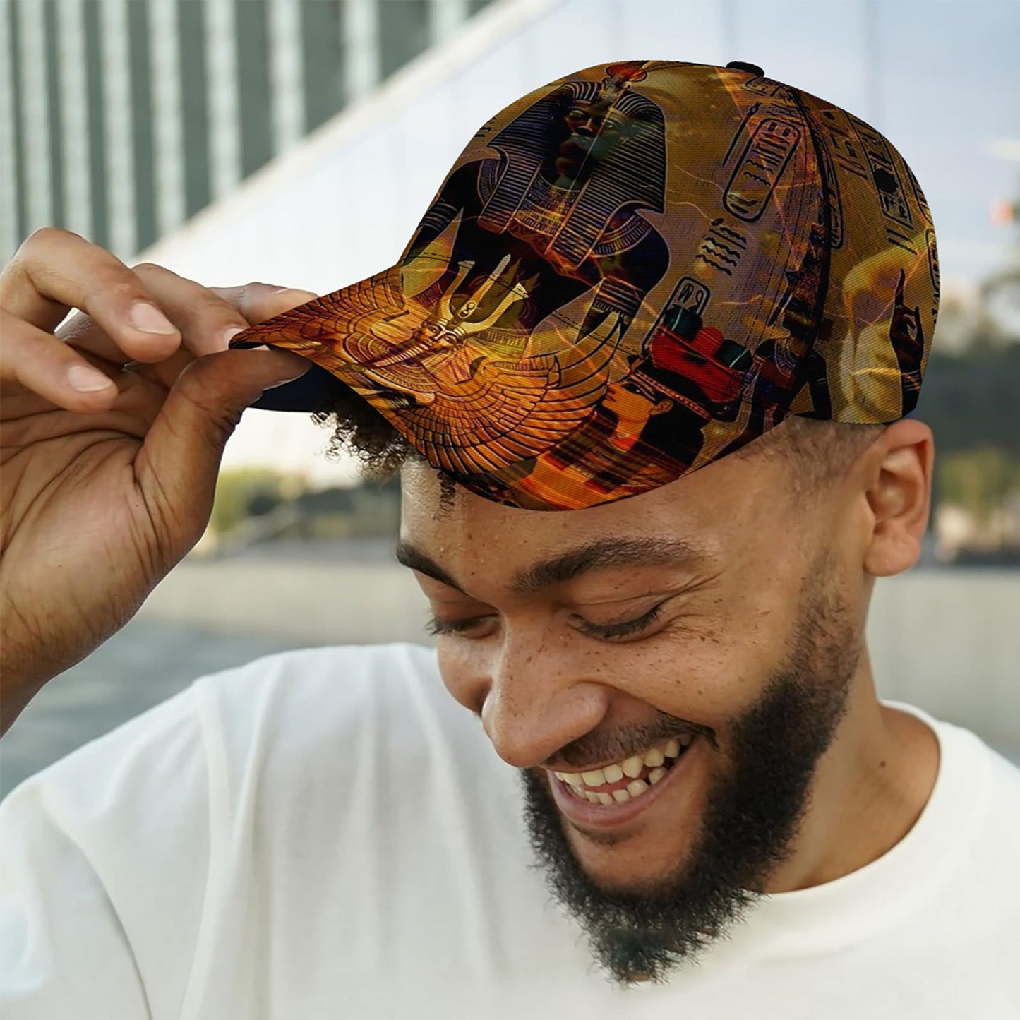 CUTEHSJ Egyptian Pharaohs Baseball Cap - Lightweight Adjustable Snapback Hat with Ancient Egyptian Design, Sun Protection for Outdoor Activities, Parties, Vacations - Hand Washable Polyester Hat For Men & Women, Party Accesso