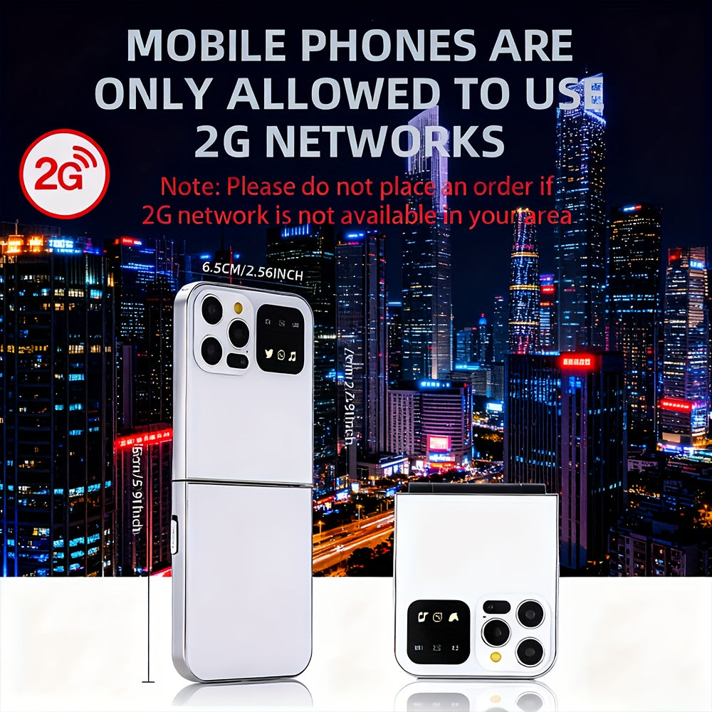Dual-Sim Flip Phone | Retro Design With 2G Network, 1350Mah Battery, Multifunctional Features Including Entertainment, Tools, File Management, Audio Player, Fm Radio, Camera, Contact Management - Yue Cui I15Pro