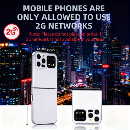 Dual-Sim Flip Phone | Retro Design With 2G Network, 1350Mah Battery, Multifunctional Features Including Entertainment, Tools, File Management, Audio Player, Fm Radio, Camera, Contact Management - Yue Cui I15Pro