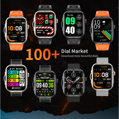 COIUSOR Smartwatch 2, 02" HD Display, Wireless 5, 3, IPX7, Multi-Mode Fitness Tracker with Real-Time Notifications, Sitz Alarm, Water Reminder, 240P Resolution, Built-in Flashlight & Voice Assistant - USB Rechargeable, Batter