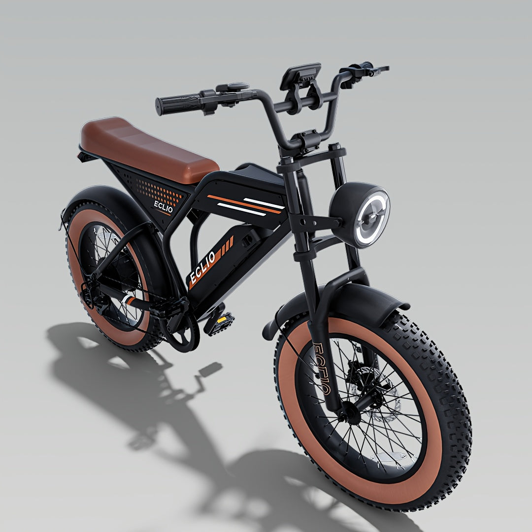 Eclio F02 Electric Bike For Adults, 749W Motor 20mph Ebike With 48V/20Ah Removable Battery, 20"x4" FAT Tires & LCD Display, Supports 330lbs - Ideal For Commuting & Urban Leisure Riding