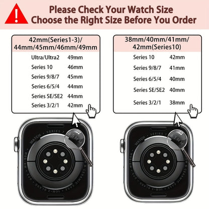 Sparkling Synthetic Zirconia - Embellished Zinc Alloy Apple Watch Strap, Stainless Steel Clasp, Compatible with iWatch 1 - 10, SE, Ultra (38 - 49mm) Excluding the watch and the case, Strap for Smart Watch, Watch Accessories,