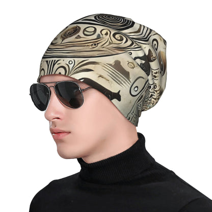 Egyptian Hieroglyphic Beanie Hat - Ancient Egyptian Symbols & Pharaohs Design, Lightweight Stretchable Unisex Skull with & Scarab Beetle Motifs, Soft Fit for &, History-Themed Accessory
