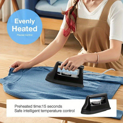 Compact Craft Iron with Charging Station - 400W, Great for T-Shirts, Footwear, Handbags & Vinyl Crafts - Excellent for Travel & Home Applications