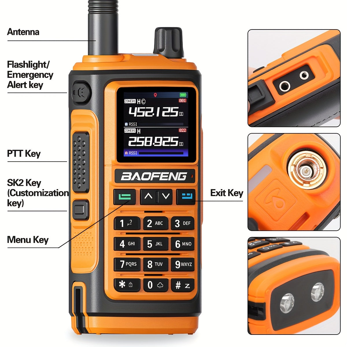2Pack BAOFENG UV-17 PRO GPS Ham Radio Long Range Handheld Upgraded Of UV-17R Walkie Talkie NOAA Weather Receiver Copy Frequency USB Charging 999 Channels Two Way Radio For Hunting Fishing Gear And Equipment