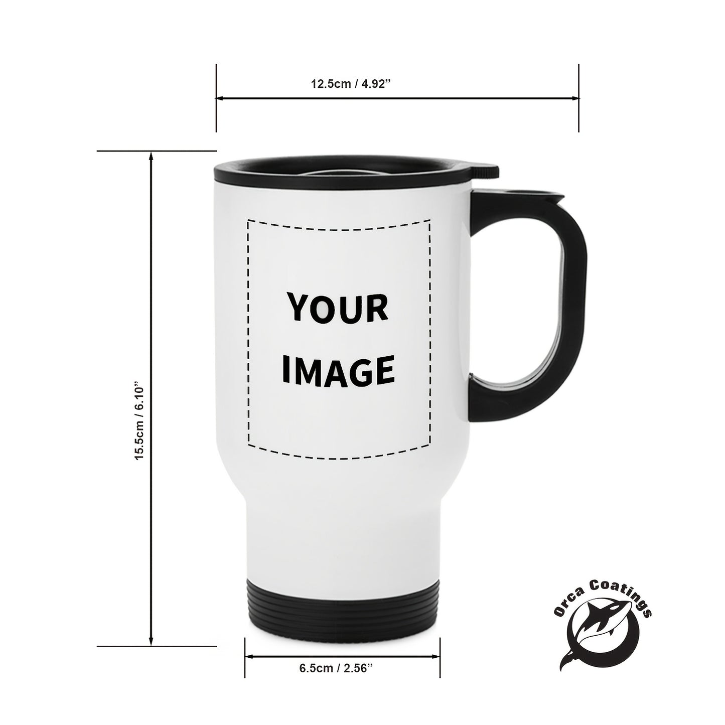 Personalized 14oz Stainless Steel Insulated Travel Mug with Custom Photo/Text - Double-Wall Vacuum Coffee Cup, Spill-Proof Lid & Ergonomic Handle, Car Cup Holder Compatible, Ideal Gift for Friends, Family, Colleagues, Couples