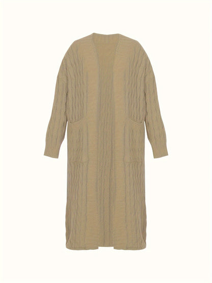 [Cardigan Sweater] Plus Size - Plus Size Cardigan Sweater A23A062