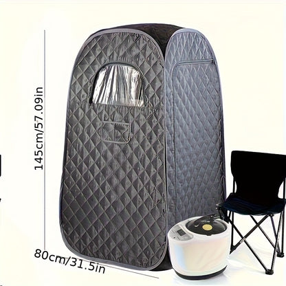 Single Sauna Sweat Steamer, Equipped with Steam Generator, Folding Chair, American Standard Plug, Can Also Steam Sauna At Home, Convenient And Movable, Ideal Family Gift