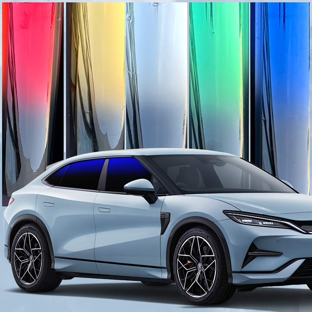 RV Dual tone Gradient Thermal Insulation Film - Explosion proof, Color Contrasting Car Solar Sunshade - Suitable and Easy to Install PET Material Accessories Window Sticker Kit Window Film Suitable for RV RV Glass and Home Wi