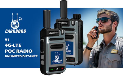 2 Pack V1 Global 4G/5G Walkie Talkie Two Way Radio System with SIM Cards, 4000mAh Type-C Battery- Handheld VHF/UHF Radios for Hunting, Fishing, Outdoor, Camping, Emergencies - Global Coverage (Compatible with 2.4G/3G/4G/5G)